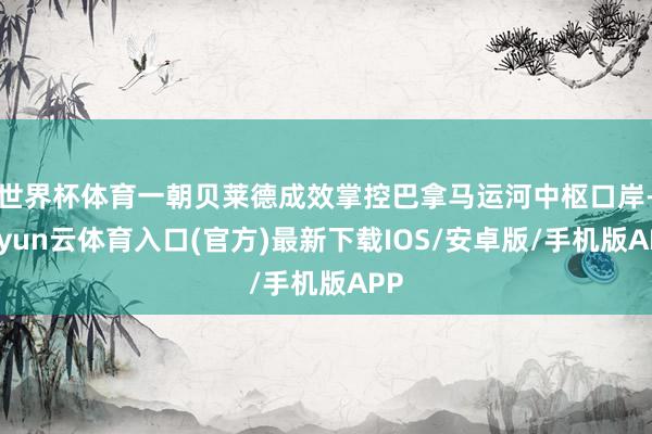 世界杯体育一朝贝莱德成效掌控巴拿马运河中枢口岸-开yun云体育入口(官方)最新下载IOS/安卓版/手机版APP