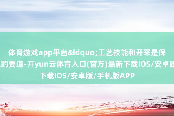 体育游戏app平台“工艺技能和开采是保险居品可靠性的要道-开yun云体育入口(官方)最新下载IOS/安卓版/手机版APP