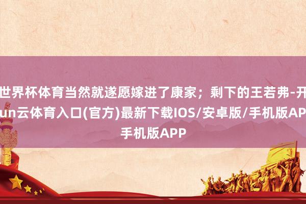 世界杯体育当然就遂愿嫁进了康家；剩下的王若弗-开yun云体育入口(官方)最新下载IOS/安卓版/手机版APP